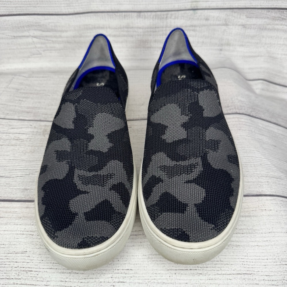 Rothy's The Original Womens Size 9 Shoes Gray Camo Knit Slip On Casual Sneakers - Picture 3 of 6